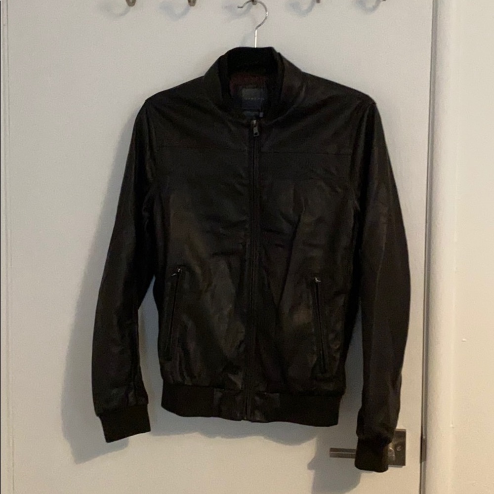 Zara Man Faux Leather Dark Brown Jacket